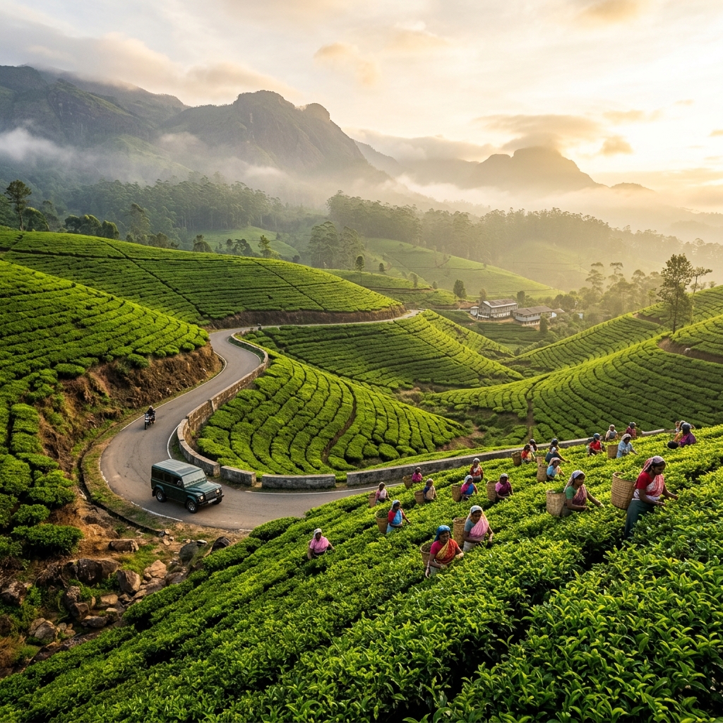 Tea Plantations Nuwara Eliya